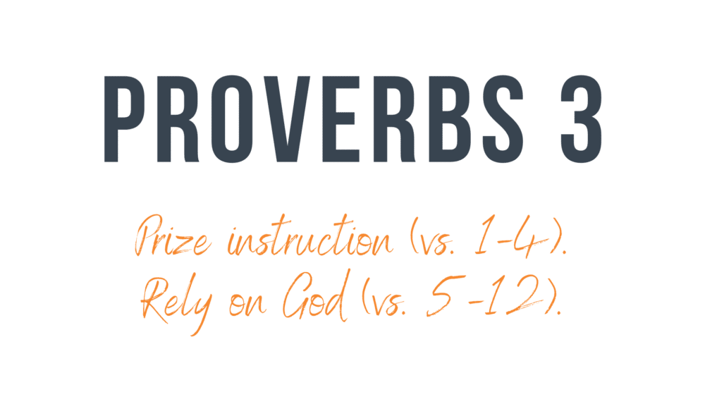 Proverbs 3:1-12